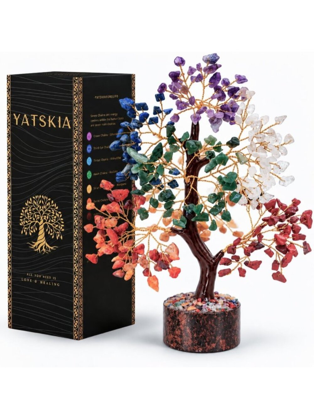New 7 Chakra Crystal Tree of Life – Crystal Money Tree Gift for Women, Birthday